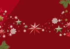 圣诞节红色的装饰物红色的背景奢侈品圣诞节问候卡