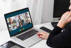 虚拟会议在线视频会议移动PC在线业务会议移动PC屏幕人聚集视频会议工作在线