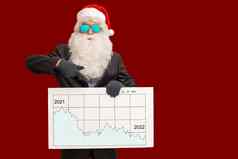 业务男人。圣诞老人销售增加收入股票客户市场营销销售指示板图形概念账户分析