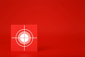 目标目标象征红色的多维数据集红色的背景复制空间概念得分设置目标