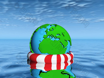 保存地球溺水