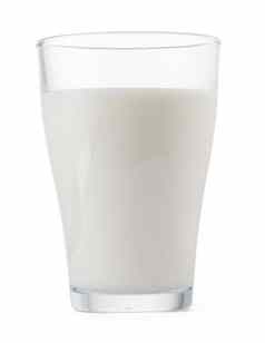 玻璃牛奶孤立的白色背景