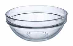 空玻璃碗孤立的白色背景