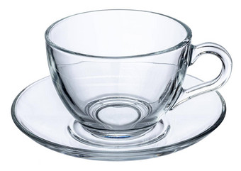 玻璃茶一对孤立的白色背景
