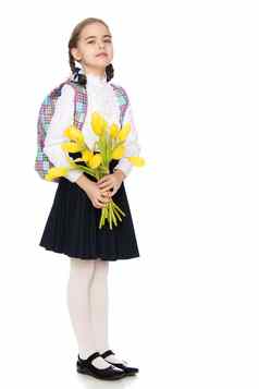 女学生花束花背包商店