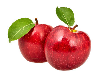 红色的苹果叶子