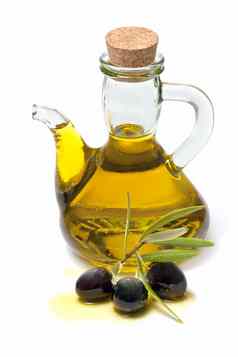 瓶橄榄石油新鲜的橄榄