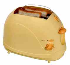烤面包黄色的烤面包机