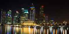 全景视图城市景观摩天大楼新加坡