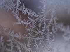 冰晶体窗口冬天背景