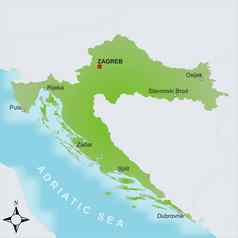 地图克罗地亚