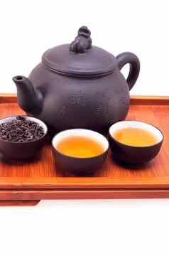 中国人绿色茶粘土能杯