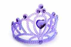 孩子们紫色的蓝色的皇冠塑料宝石