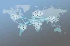全球网络业务概念