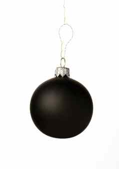 黑色的圣诞节球