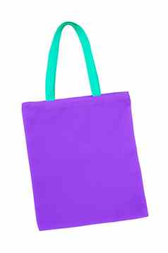 紫色的棉花袋孤立的剪裁路径