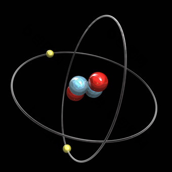 氦原子黑色的