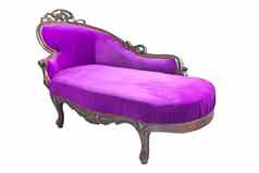 奢侈品紫色的沙发孤立的