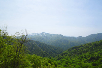 津轻海峡通过白神山地