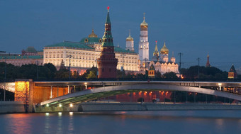 莫斯科<strong>克林姆林宫</strong>晚上