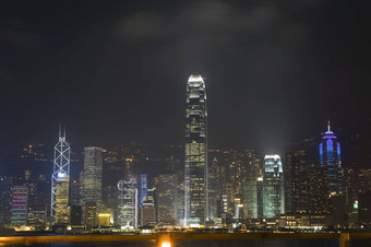 香港晚上城市景观