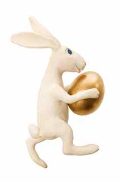 复活节兔子黄金蛋