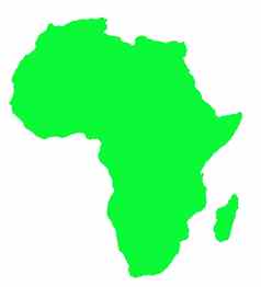 大纲地图非洲大陆绿色