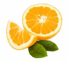 特写镜头减少橙色水果叶子
