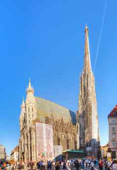 斯蒂芬的大教堂维也纳奥地利包围旅游