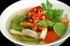 低碳水化合物鸡蔬菜汤