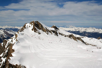 滑<strong>雪坡</strong>阿尔卑斯山脉山