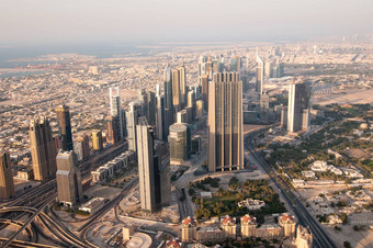 摩天大楼迪拜视图注意迪拜塔<strong>哈利</strong>法塔曼联阿拉伯阿联酋航空公司