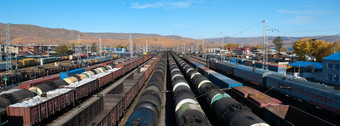 斯柳江卡铁路站西伯利亚铁路湖贝加尔湖