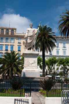 雕像波拿巴拿破仑圣尼古拉斯广场巴斯蒂亚科西嘉岛法国
