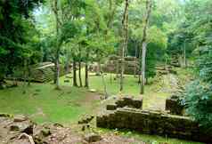 古老的玛雅寺庙废墟洪都拉斯