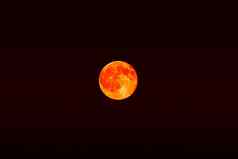 红色的月亮月球表面