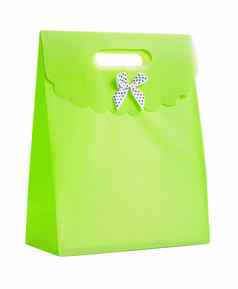 单绿色纸袋