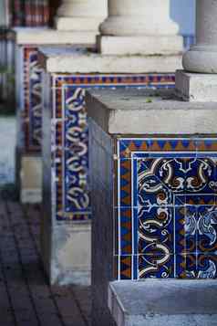 美丽的葡萄牙语阿祖莱霍瓷砖