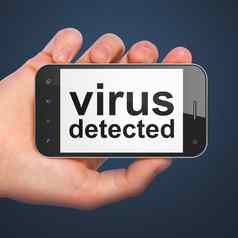 安全概念病毒检测到智能手机