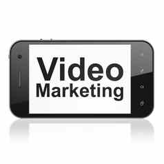业务概念视频市场营销智能手机