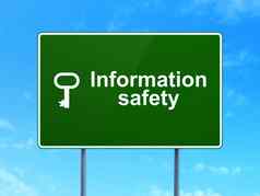 保护概念信息安全关键路标志背景