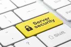 安全概念关闭挂锁服务器安全电脑键盘背景