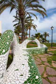 奥罗佩萨的三月castellon海滩花园瓷砖马赛克