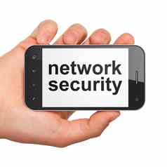 保护概念网络安全智能手机