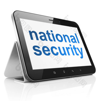 隐私概念国家安全平板电脑电脑