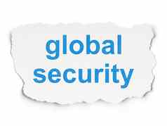 安全概念全球安全纸背景