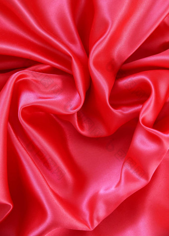 红色的心红色的丝绸情人节一天背景