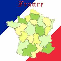 法国地图国家颜色
