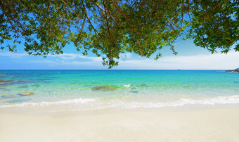 热带海滩海KOH沙美岛岛泰国