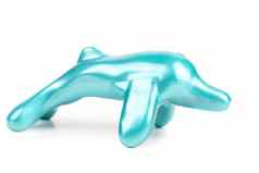 充气玩具蓝色的海豚